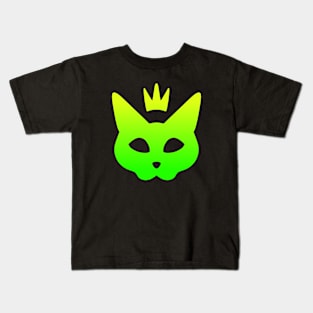 Cat Queen - Yellow & Green Kids T-Shirt